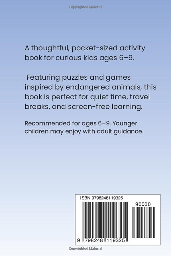 Pocket-Sized Adventures- Endangered Animals: A Mini Activity Book for Young Explorers